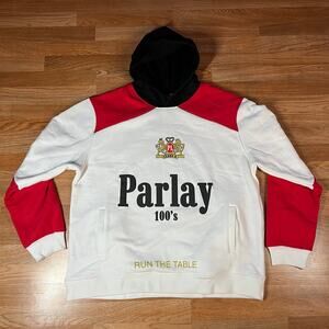 Parlay Marlboro Style Red White Pullover Hoodie Men’s Sz XL New
